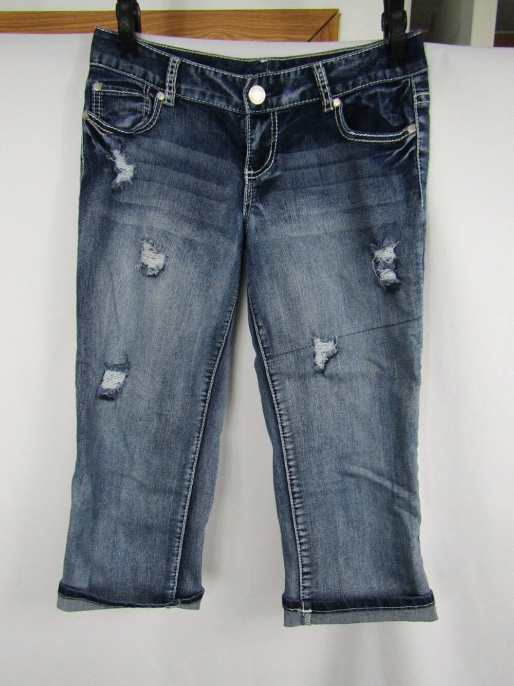 Girls | 7/8 | Maurices Jeans | Factory Whiskering - Distressing & Fading
